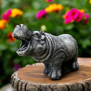 屋外用カバの彫刻 コンクリート製カバの置物 石製の動物像 セメント製