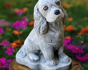 King Charles Spaniel Memorial *sitting Dog Sculpture *cocker
