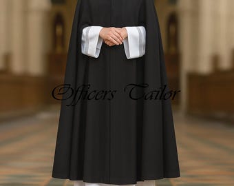 Frauen Geistliche Umhang: Geistliche Kleidung In Kirchenpriester Schwarze Wollmäntel