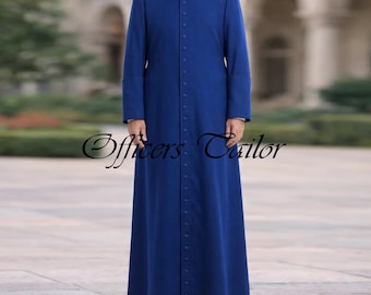 Batina de clérigo, vestes sacerdotais romanas, batina de lã roxa da Holman Vestments.