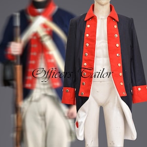 Continental Army Wool Coat: 1770s American Revolutionary War Uniform