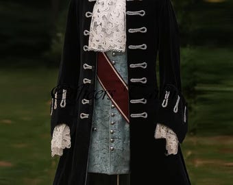 Steampunk Pirate Fashion Coat: Victorian Gothic Cosplay - Officer Tailor