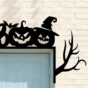 Halloween Decor Door Topper,Personalized Halloween Door Corner Metal Sign,Halloween Home Decor,Door Trim Corner,Halloween Door Topper Gift