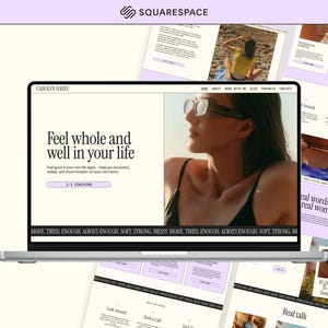 Squarespace Template for Coach, Online Coach, Healer, Life Coach, Therapist Website, Minimal Website, Squarespace Website Coach, Courses