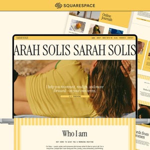 Website Template for Coach, Therapist, Online Coach, Squarespace 7.1 Template, Sales Page Template, Minimal Website, Blog Template, Coaching