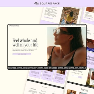 Squarespace Template for Coach, Online Coach, Healer, Life Coach, Therapist Website, Minimal Website, Squarespace Website Coach, Courses