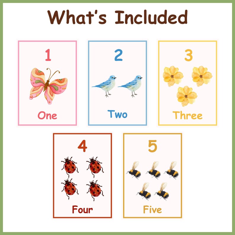 Nature Counting Posters 1-10 | Printable Number Posters | Montessori ...