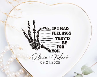 Personalized Jewelry Dish,Wedding Ring Dish,Personalized Engagement Gift,Engaged Keepsake Gift for Couples,Anniversary Gifts for Her