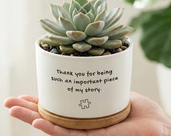 Regalo para profesores, Regalo de agradecimiento para el escritorio de la oficina, Maceta de cerámica con cita de agradecimiento, Regalo de agradecimiento para el escritorio de la oficina,