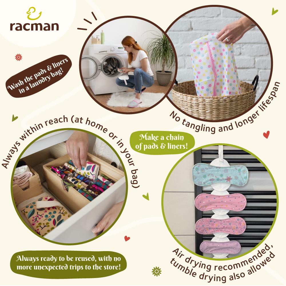 Reusable Cloth Incontinence Pads Set 'unbleached Organic Cotton ...