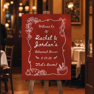 That&#39;s Amore Italian Rehearsal Dinner Welcome Sign That&#39;s Amore Welcome Sign Tuscan Rehearsal Dinner Italian Dinner Engagement Party