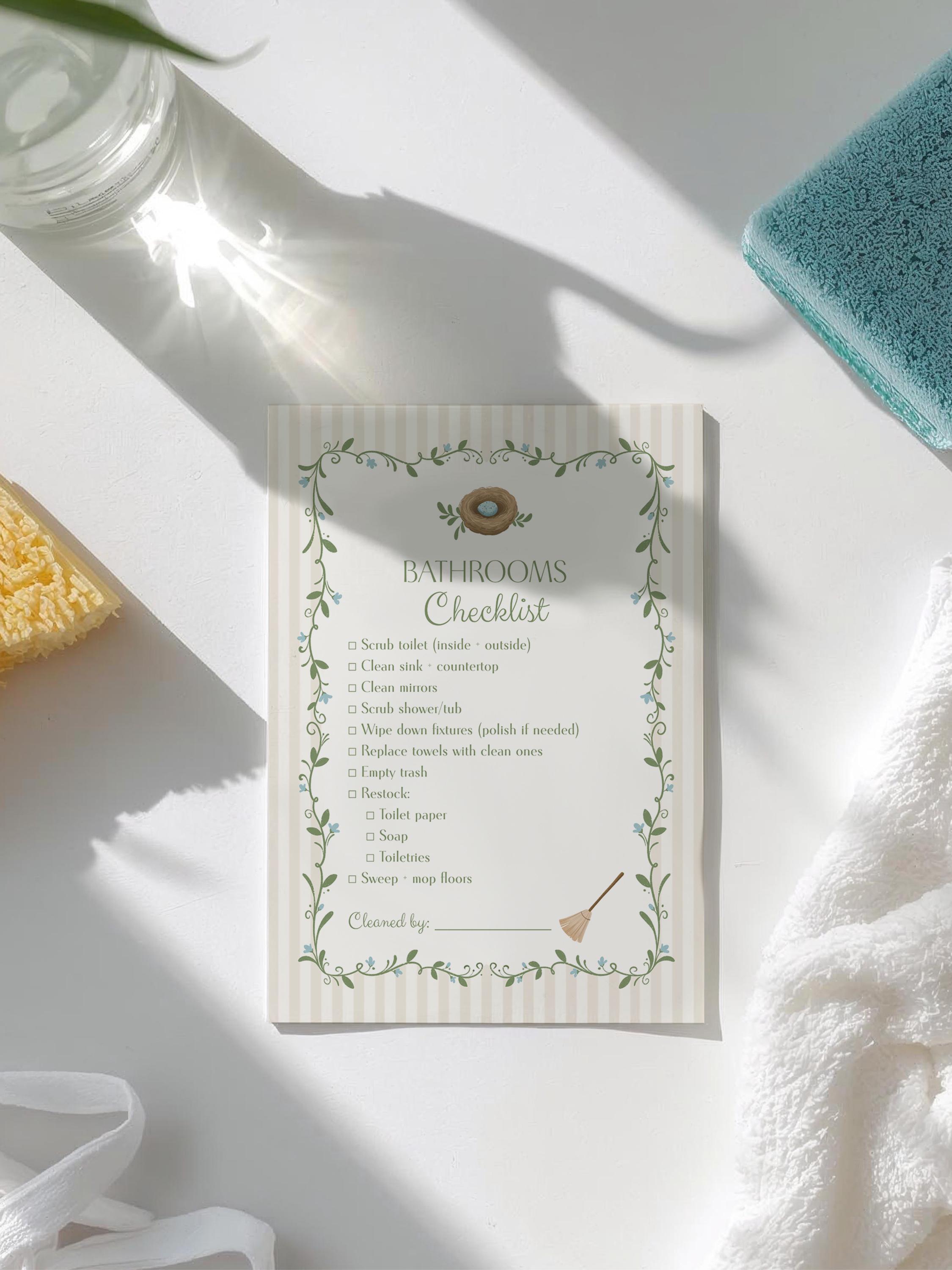 Editable Nesting Party Checklist | Canva Template | Baby Sprinkle ...