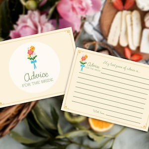 Off the Market Bridal Shower Advice & Recipe Card | Farmers Market Theme | Canva Template | Rustic Bridal Shower Activity | Digital Download