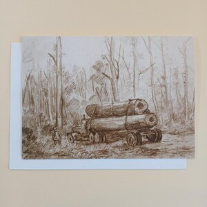 Timber Jinker - Blank Greeting Card With Envelope Printed In Australia