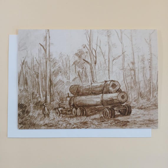 Timber Jinker - Blank Greeting Card With Envelope Printed In Australia