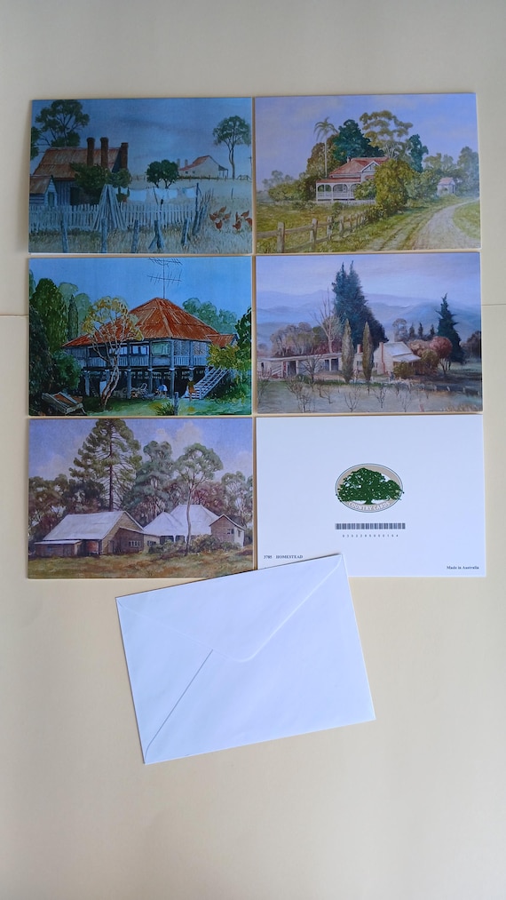 Item 2 Colonial Australian Homesteads 5 Greeting Cards