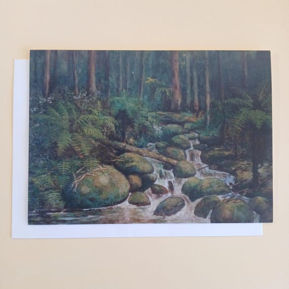 A Mountain Stream - Blank Greeting Card With Envelope Printed In Australia