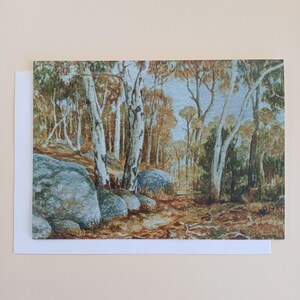 Rugged Country - Cartão de felicitações em branco com envelope impresso na Austrália