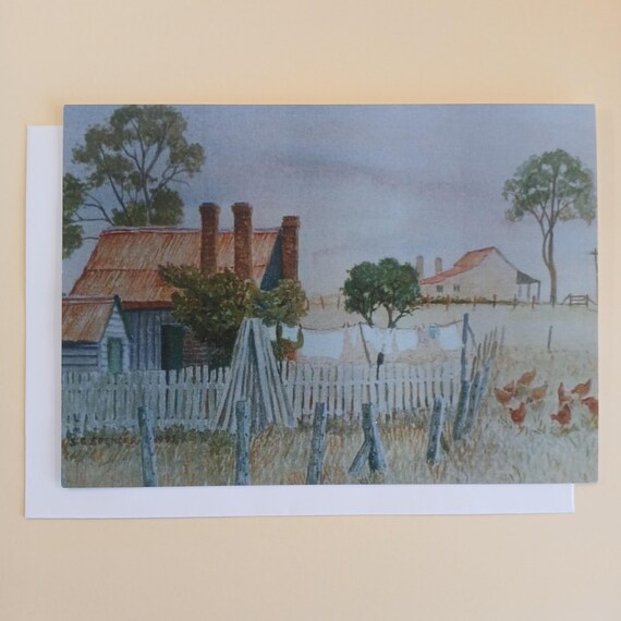 Cottages In The Country - Blank Greeting Card With Envelope Printed In Australia