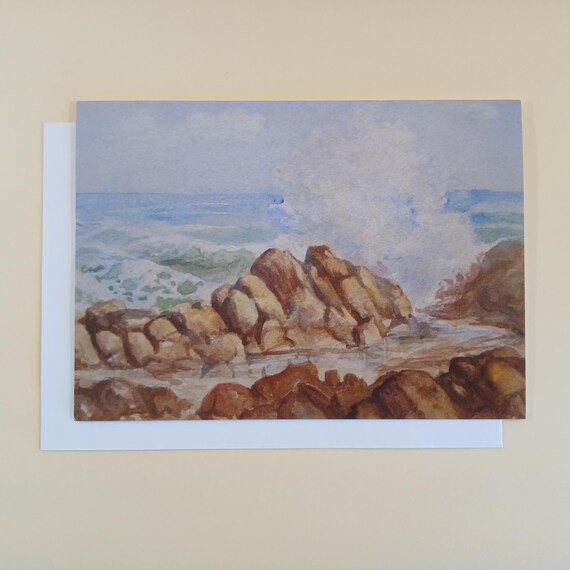 Rock Pool - Blank Greeting Card With Envelope Printed In Australia