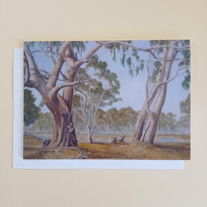 River Gums - Blank Greeting Card With Envelope Printed In Australia