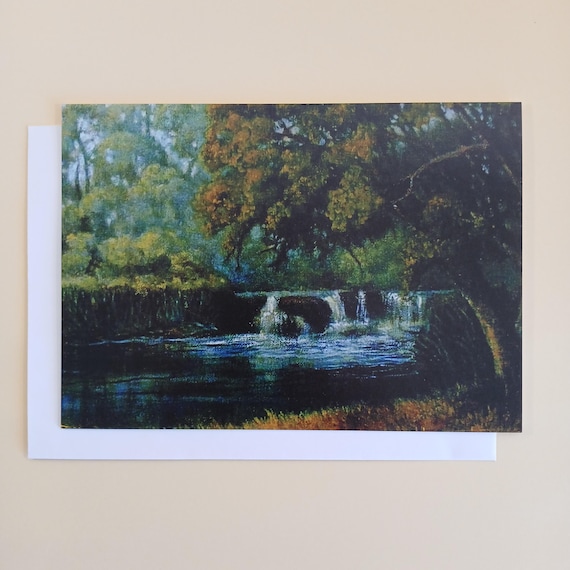 Waterfall - Blank Greeting Card With Envelope Printed In Australia