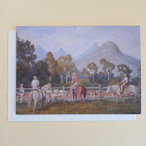 Uki Cattle Yard - Blank Greeting Card With Envelope Printed In Australia
