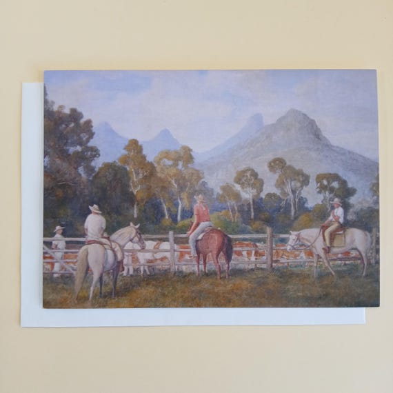 Uki Cattle Yard - Blank Greeting Card With Envelope Printed In Australia