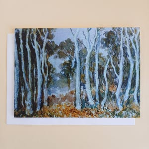 Forest Gums - Carte de voeux vierge avec enveloppe imprimée en Australie