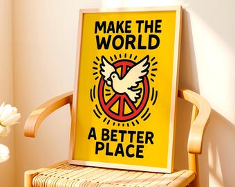 Peace Dove Poster, Inspirational Wall Art (Digital Download)
