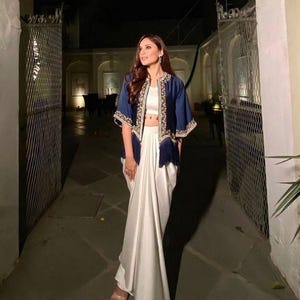 Pakistani Designer Readymade Georgette  Kurta with Embroidery Work, palazzo Set, Beautiful 3 piece Partywear/Wedding Salwar kameez