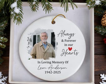 Memorial Ornament, Custom Sympathy Gift, In Loving Memory Hanging Decor, Bereavement Keepsake for Loss of Loved One
