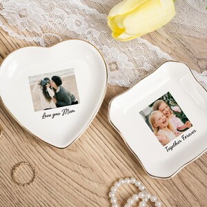 Anpassad fotoprydnadsbricka, födelsedagspresent till mamma, fotopresent till mamma, smyckesfat till mamma, mors dag-present till mamma, anpassad ringfat med bild bild 4