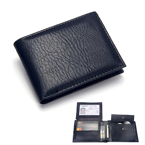 Cartera fina de lujo de cuero sólido para hombre - FunkyTradition