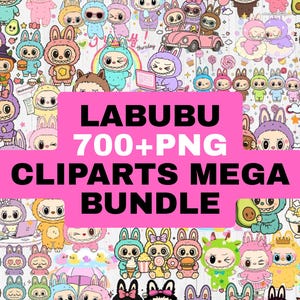 700+ Labubu clipart mega pakiet, Labubu PNG, Labubu png pakiet, Labubu clipart, Labubu Bundle png, Cute Cartoon, Digital Download, Labubu