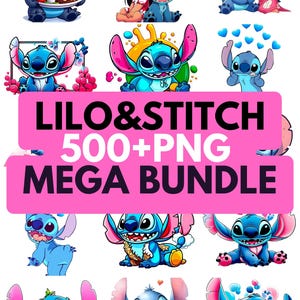 500+ Lilo and Stitch SVG Bundle, Lilo and stitch Sublimation, Stitch Cut Files, Stitch Clipart, Font Bundle PNG Files, SVG Files