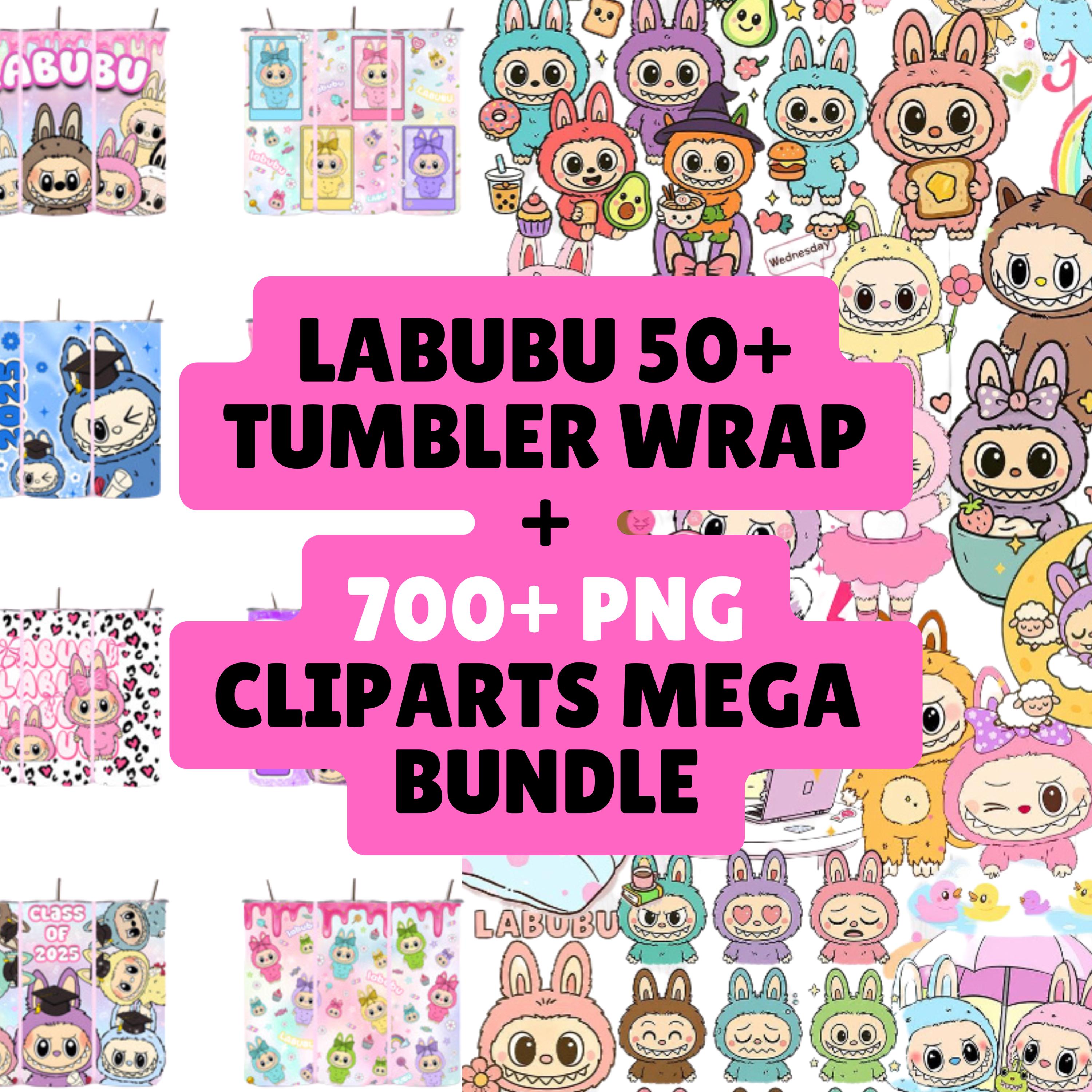 700+ Labubu PNG, And 50+ 20oz Skinny Tumbler Wrap Bundle Laser Cut La bubu PNG, T-shirt Sublimation, Instant Download Labubu Character Pack