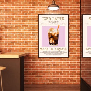 Iced latte poster
