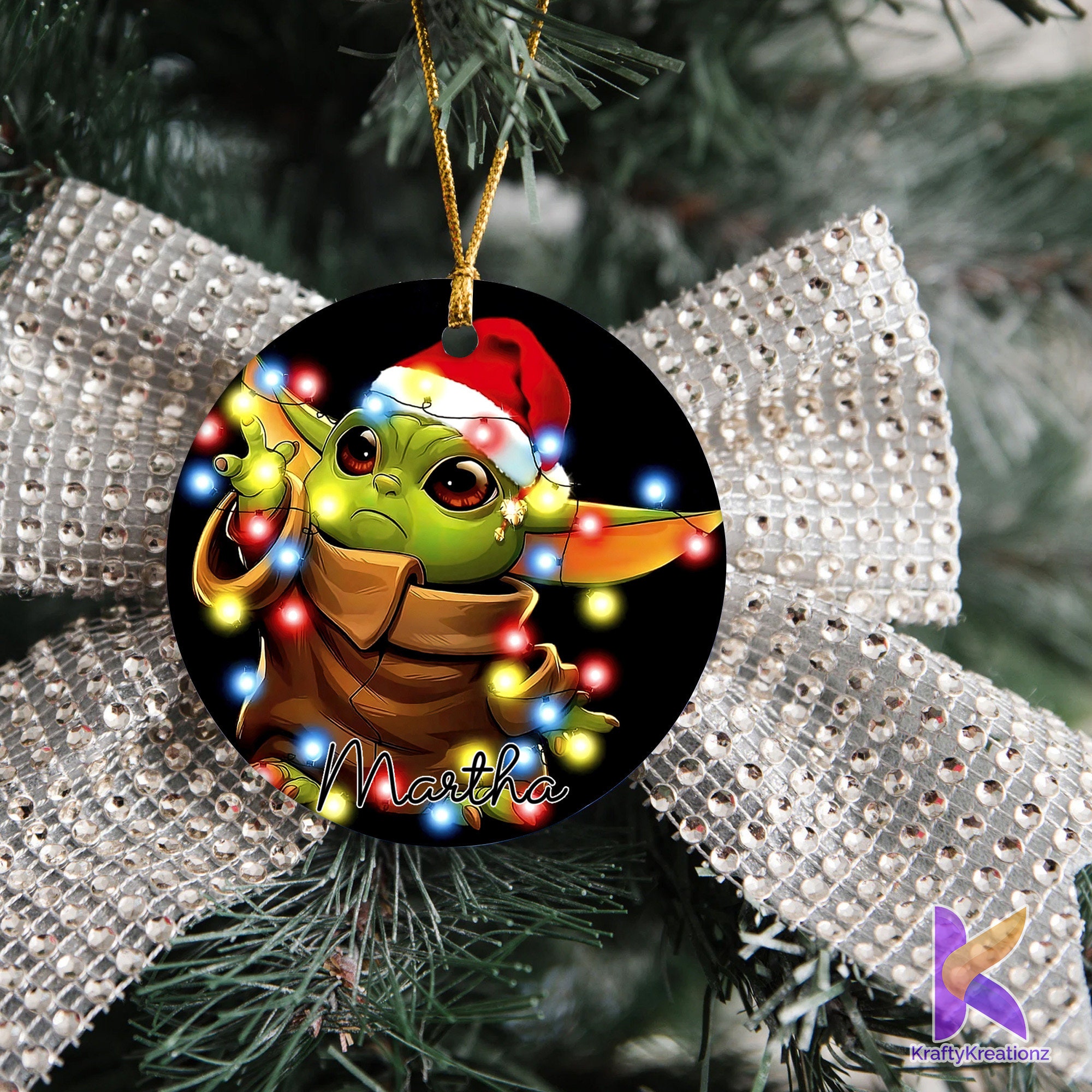 Baby 2024 yoda ornament