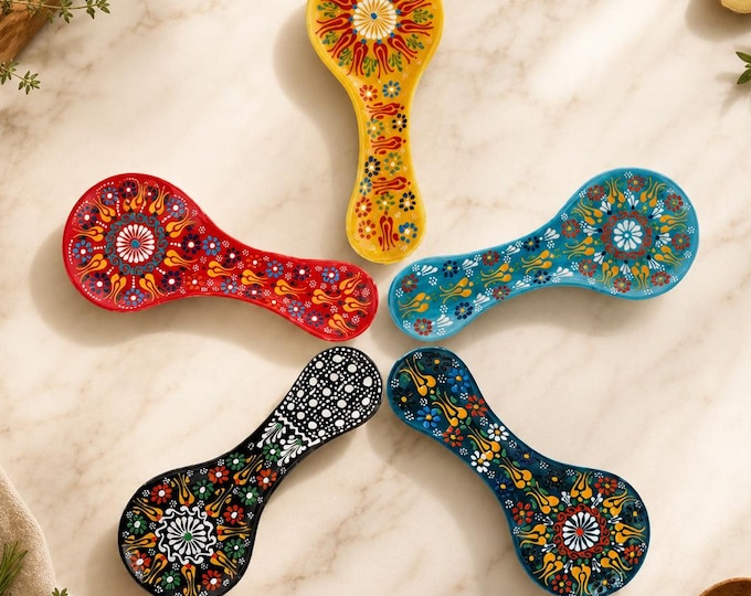 Ceramic Spoon Rest, Handmade Ceramic Spoon Holder, Ladle Rest, Decorative Spoon Rests, Ceramic Utensil Rest, Spoon Holders for Kitchen Decor