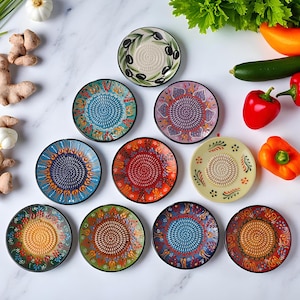 Ceramic Garlic Grater Plate, 5&quot; Ceramic Grater, Handmade Ginger Grater, Ceramic Grater Plate for Chocolate & Cheese, Vegetable Rub Plate