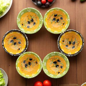 Handmade Ceramic Bowls, 3.5 Oz Prep Bowls, Set of 6 Small Handmade Dishes, Spice and Sauce Bowls, Breakfast Bowls Set Gift for Kitchen Decor