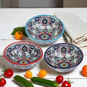 Ceramic Cereal Bowls, Handmade Serving Bowl, Salad Bolws, Cereal Serving Bowls, Appetizer Bowl, Decorative Ceramic Turkish Bowl Gift