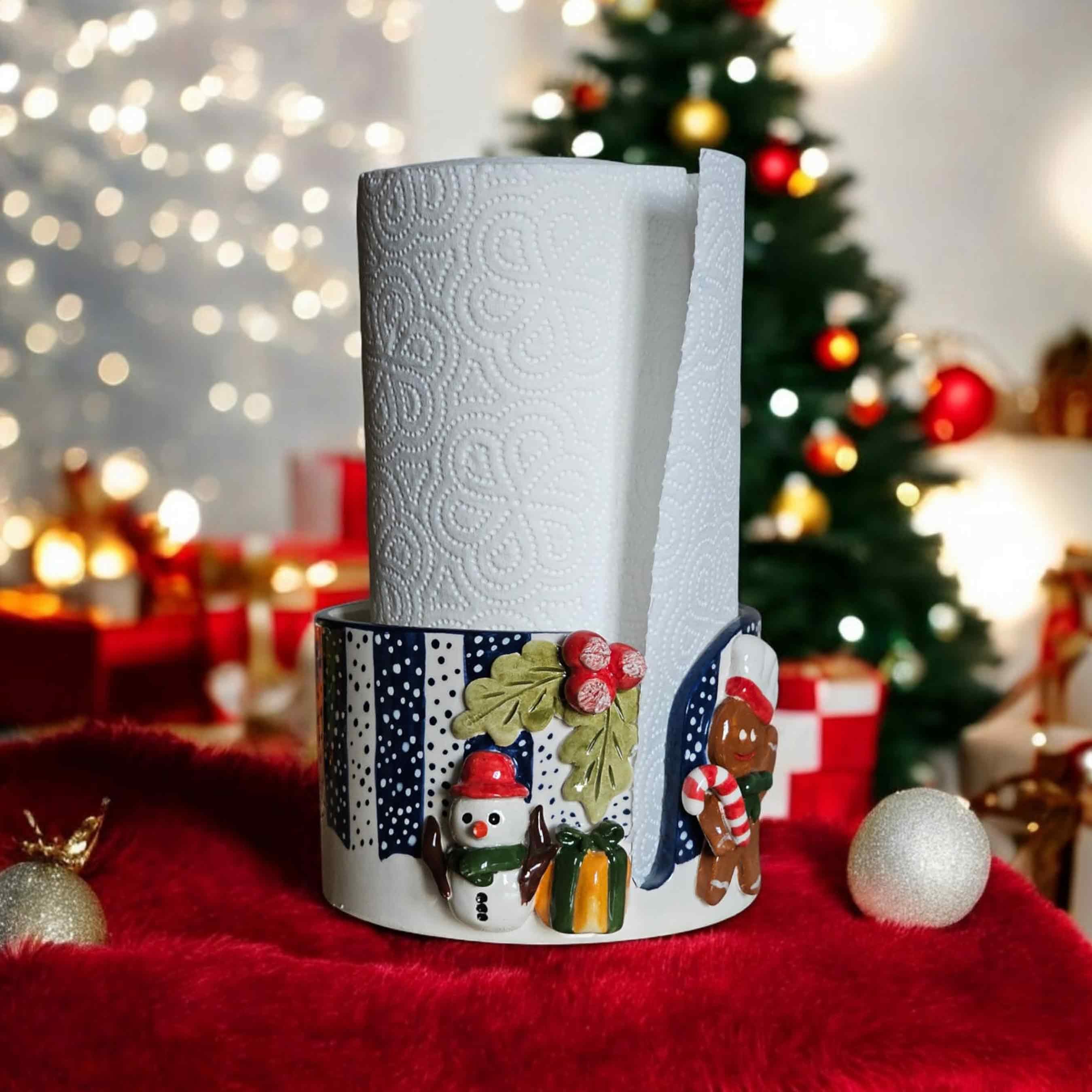Ceramic Paper Towel Bar, Handmade Ceramic Napkin Holder, Paper