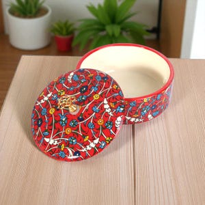 Turkish Sugar Bowl with Lid, Ceramic Red Bowl, Handmade Ceramic Bowl, Decorative Bowl with Lid, Ceramic Storage Bowl, Ceramic Sugar Pot