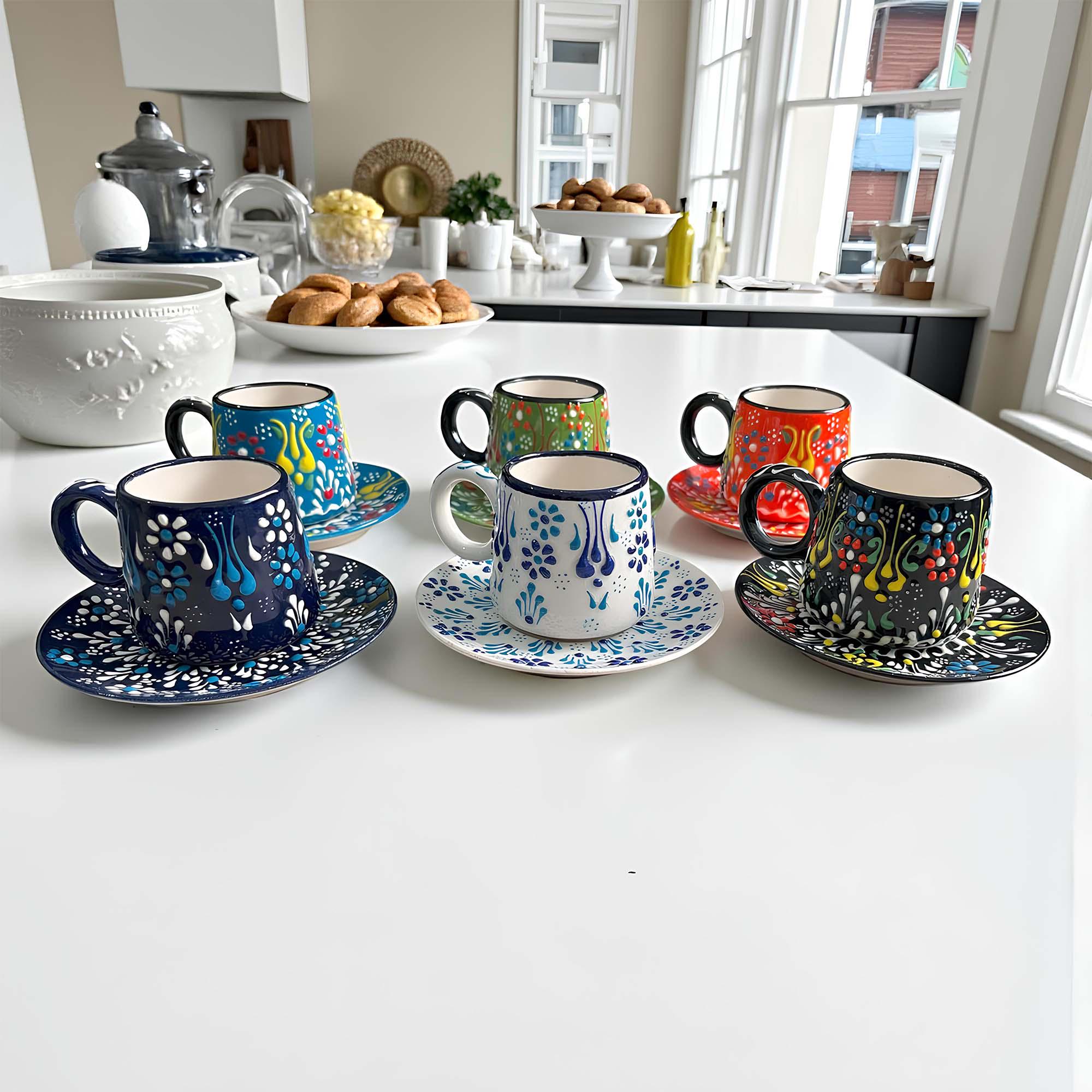 Tasse expresso | Mix Vermelho - Vaisselle céramique artisanale