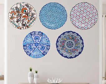Florals Theme Decorative Plate, Unique Ceramic Wall Plate, Hand-Painted Plate for Wall Display, Floral Plate for Home Accent, Gift Plate