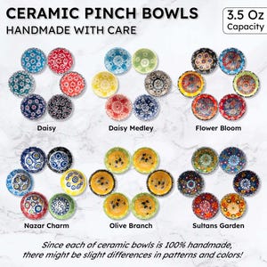 Handmade Ceramic Bowls, 3.5 Oz Prep Bowls, Set of 6 Small Handmade Dishes, Spice and Sauce Bowls, Breakfast Bowls Set Gift for Kitchen Decor