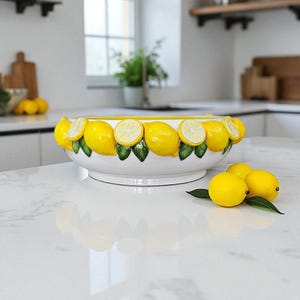 Decorative Ceramic Bowl, Turkish Ceramic Bowl, Salad Bowl, Handmade Ceramic Fruit Bowl, Ceramic Bowls Gift for Housewarming, Lemon Bowls