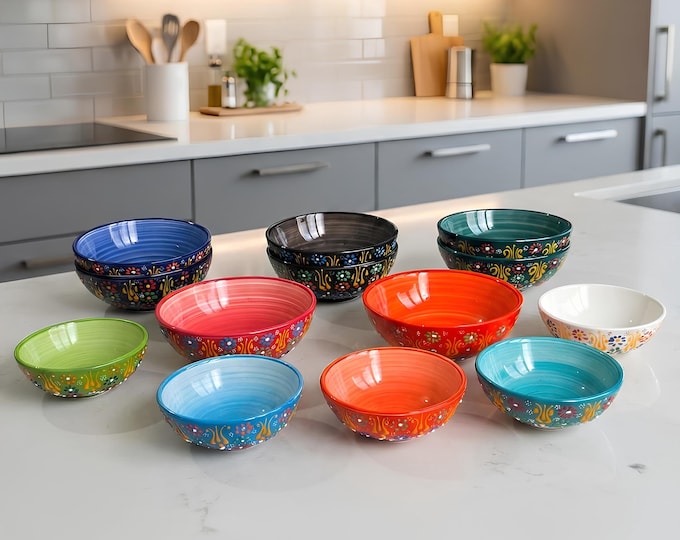 Handmade Ceramic Serving Bowl: Salad & Fruit Bowl, Turkish Decor